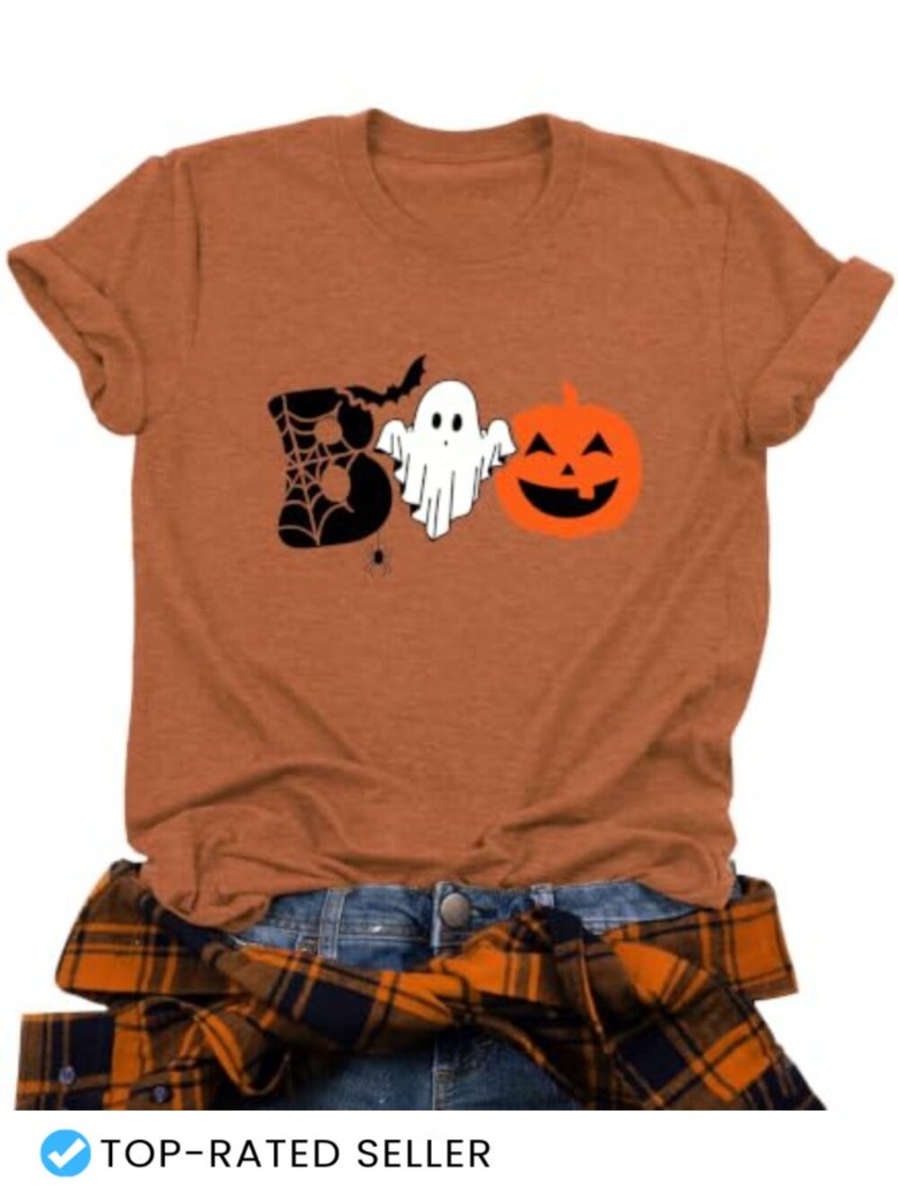 Funny Halloween Ghost Tee Cute Womens Pullover